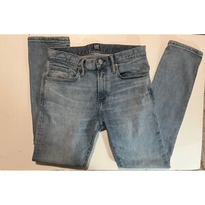 Gap Mens Skinny Extra Stretch Denim Jeans Light Blue Indigo Wash 28x28 224843-00